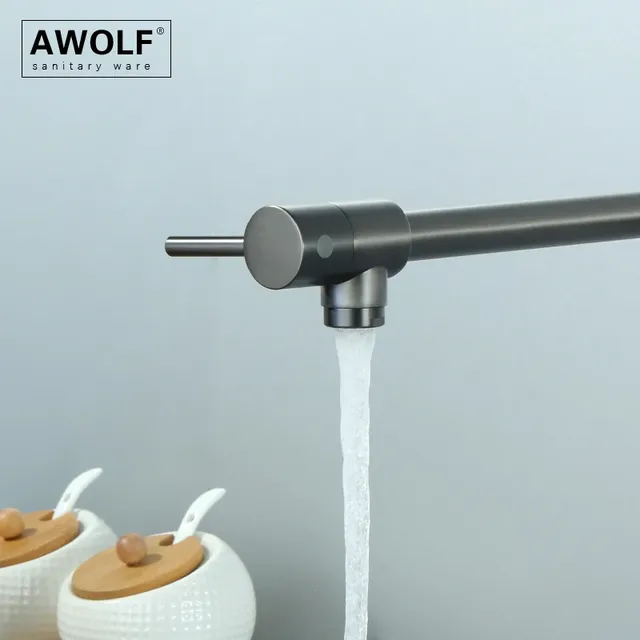 Awolf Remplissage de Marmite Pliable Mural Robinet de… – vue 5