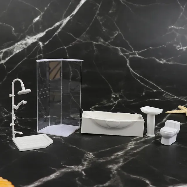 Ensemble salle bain miniature maison poupée echelle125… – vue 3