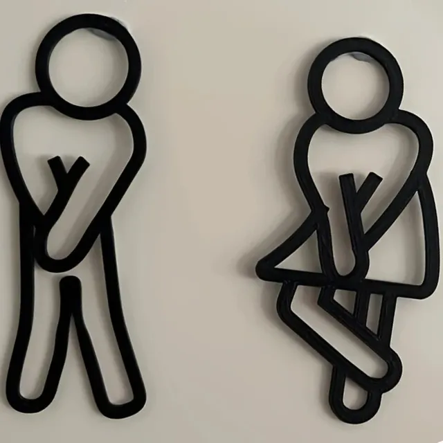 Décoration de panneaux de porte de WC – vue 4
