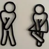 Décoration de panneaux de porte de WC – vue 4