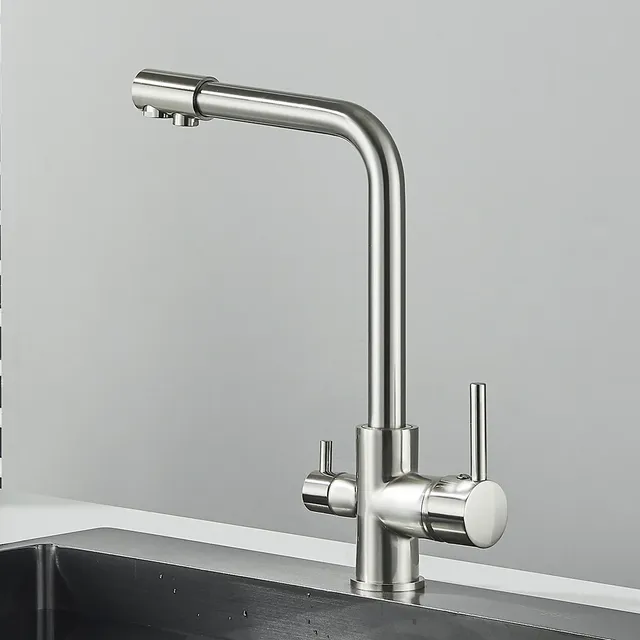 Mitigeur cuisine monotrou inoxydable brossé satiné bec… – vue 3