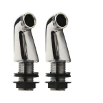 Remplisseur de bain chromé monté sur pont, centre commercial, pieds de robinet, adaptateur de douche, extension HOBrass, argent, accessoires de douche, 2 pièces