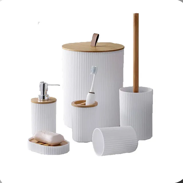 1 pièce ensemble d'accessoires de salle de bain 6 pièces… – vue 4