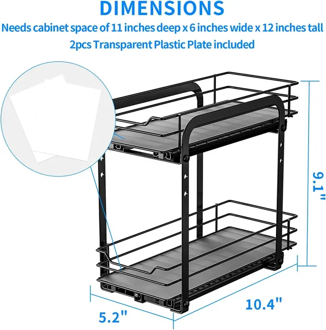 Organisateur de crémaillère à épices pour armoire – vue 3