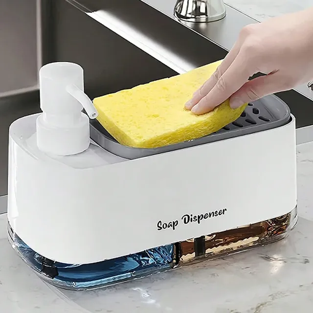 Double distributeur de savon avec porte-éponge – vue 6