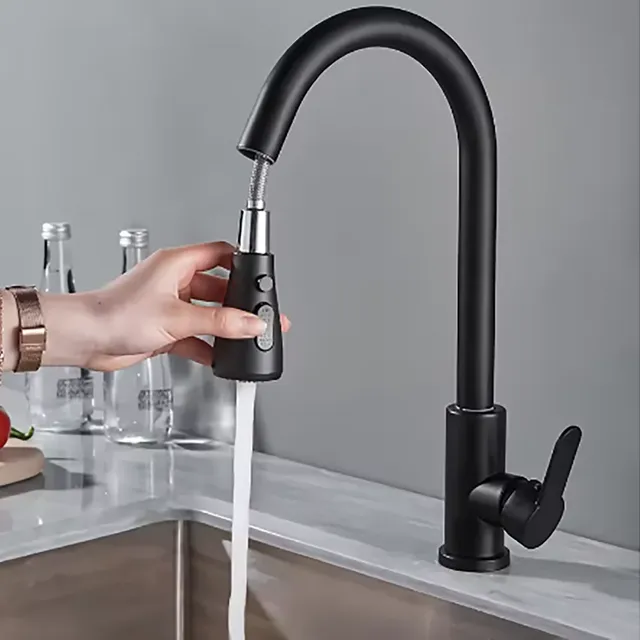 Les robinets chauds et froids en acier inoxydable dans… – vue 3