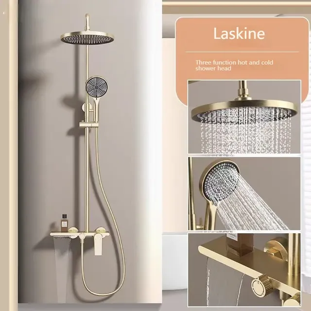 Ensemble de douche doré – vue 2