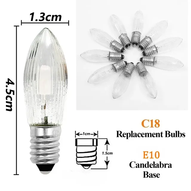 Ampoules de remplacement pour bougie LED E10 – vue 3