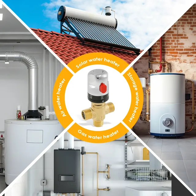 Vanne de mélange thermostatique en laiton – vue 6