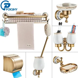 Accessoire de salle de bain en laiton Antique