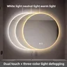 Miroir rond mural intelligent tactile led rétroéclairage… – vue 6