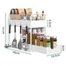 Organisateur cuisine deux niveaux coulissant rangement… – vue 6