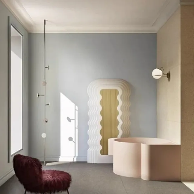 Miroir de maquillage léger de style italien luxueux avec… – vue 3