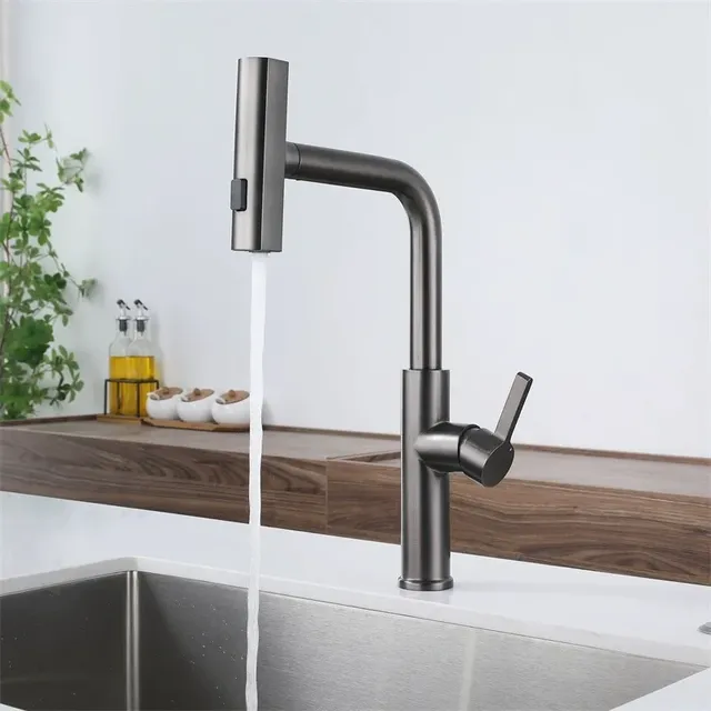 Robinet de cuisine grande cascade bec extractible… – vue 4