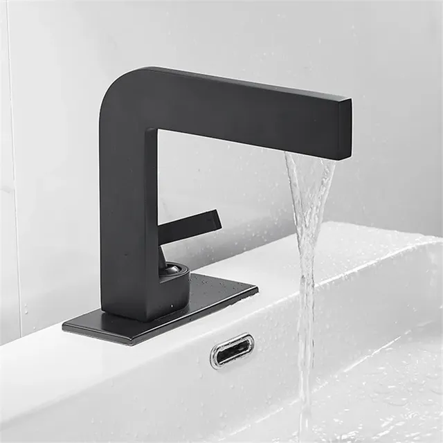 BAKALA robinets de lavabo modernes noir mat – vue 2