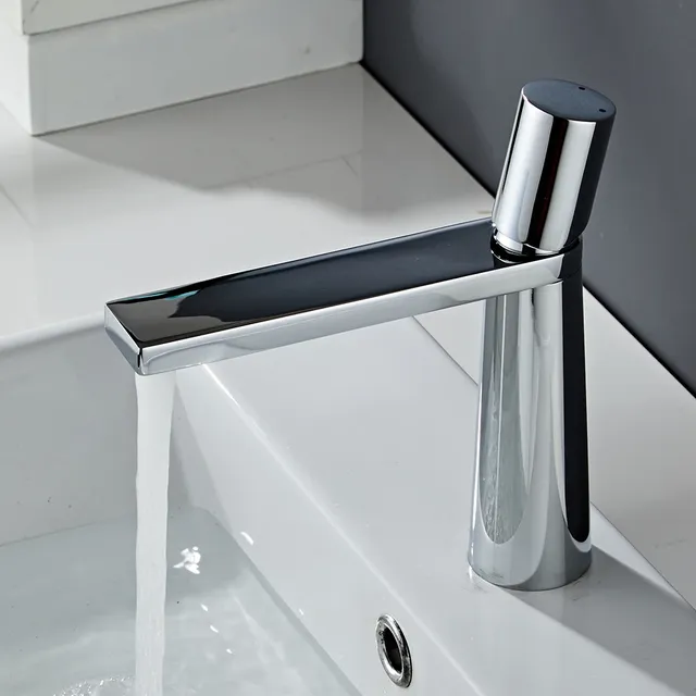 Mitigeur lavabo monocommande laiton massif noir mat doré… – vue 5
