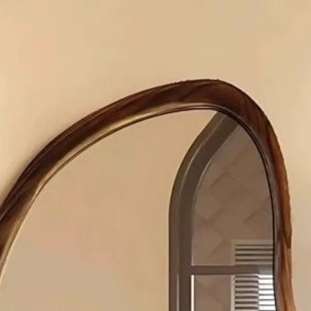 Miroir de salle de bain en bois de noyer – vue 5