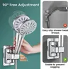 Support pomme douche mural réglable autoadhésif ABS… – vue 3