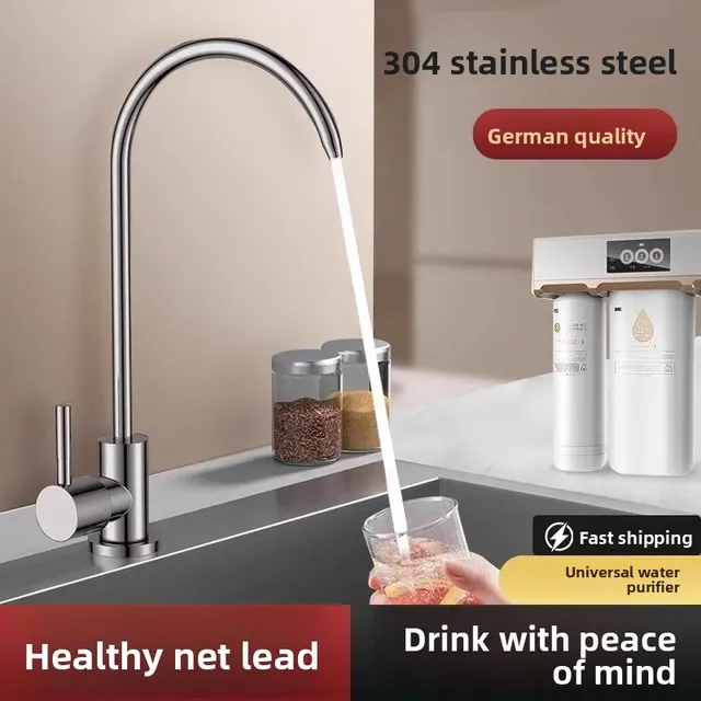 Robinet purificateur d'eau de cuisine en acier… – vue 4