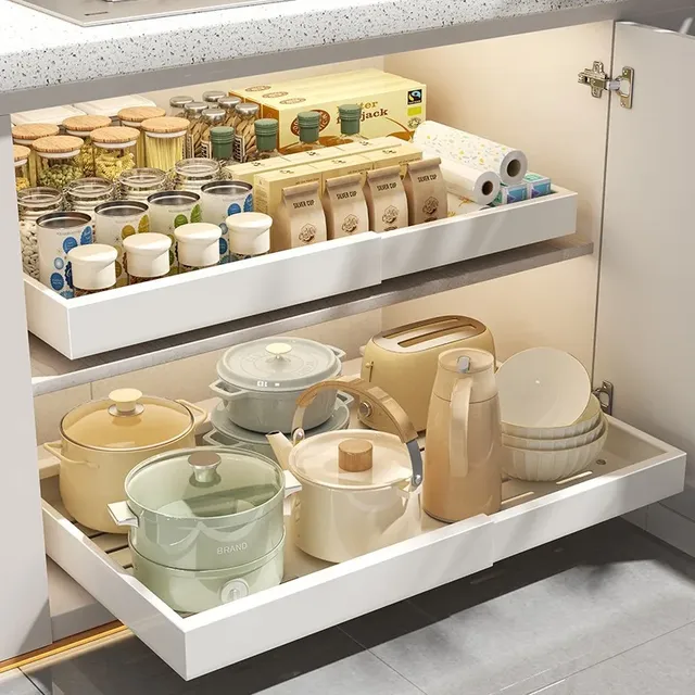 Tiroir coulissant extensible rétractable cuisine double… – vue 2