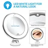 Miroir de vanité grossissant Flexible 10x avec LED – vue 6