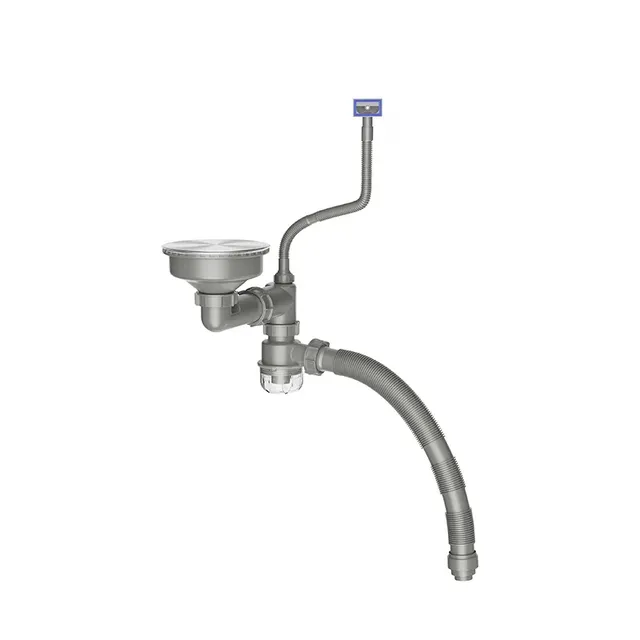 Siphon lavabo ensemble évacuation bouteille coude tuyau… – vue 5