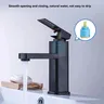 Robinet de lavabo carré noir en acier inoxydable – vue 4
