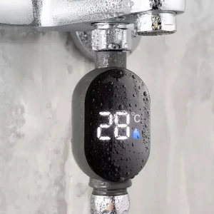 Thermomètre de douche d&rsquo;eau domestique à affichage LED 0-99 ℃   Thermomètre à eau pour bain de soins pour bébé, compteur de température Intelligent