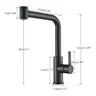 Mitigeur cuisine noir mat design contemporain arc… – vue 5