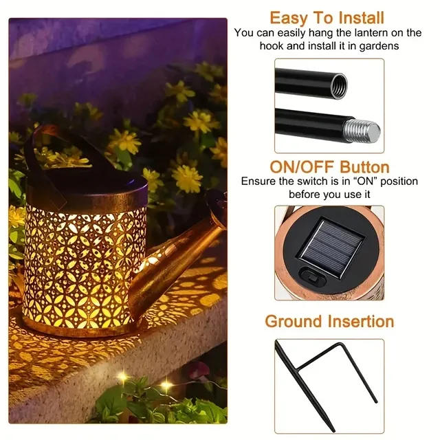 Arrosoir solaire lumière extérieure étanche douche… – vue 4