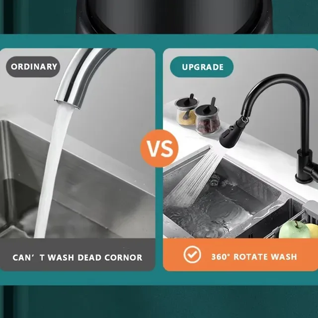 Universel 360 ° Extension de robinet de cuisine pivotant… – vue 2