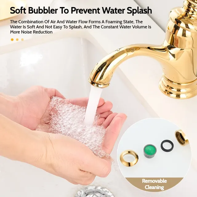 Robinet de lavabo de luxe doré – vue 3