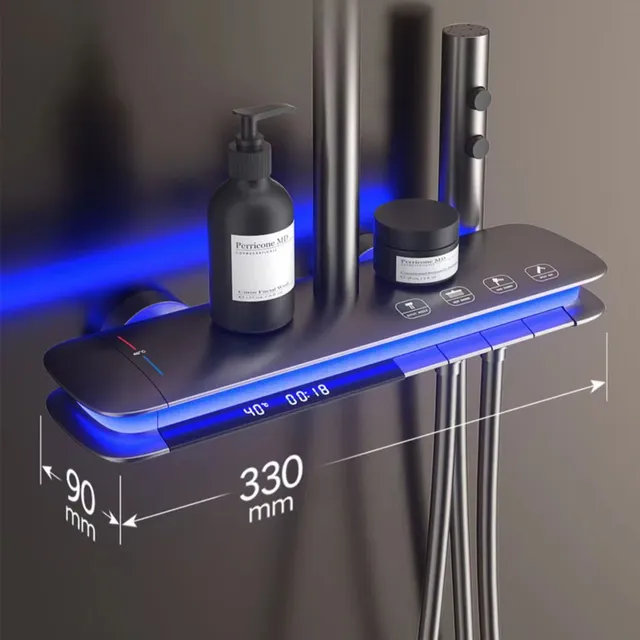 Ensemble de douche de salle de bains numérique Piano de… – vue 2