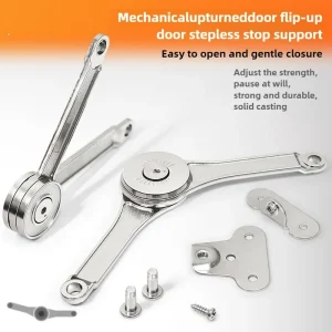 Charnières hydrauliques à arrêt aléatoire pour porte d’armoire de cuisine, charnière polie réglable pour meubles, rabat de levage, matériel de Support, 1 pièce Charnières hydrauliques à arrêt aléatoire pour porte d’armoire de cuisine, charnière polie réglable pour meubles, rabat de levage, matériel de Support, 1 pièce