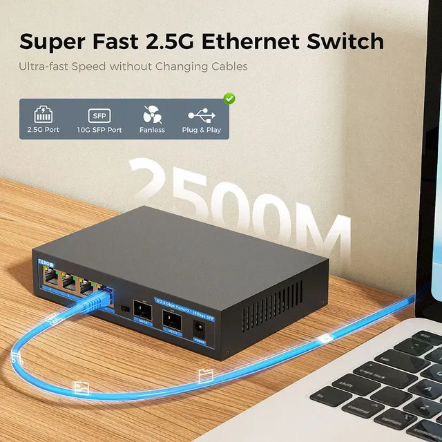 Commutateur 2.5G 6 Ports commutateur réseau 2.5Gbe… – vue 2