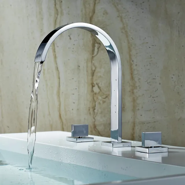 BECOLA robinets de lavabo noirs en laiton chromé poli – vue 7