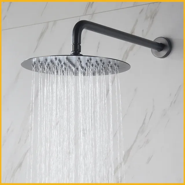 Pommeau de douche rond et fin en acier inoxydable – vue 5