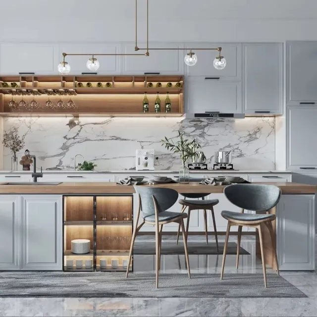Armoires cuisine îlot évier intégré acier inoxydable 304… – vue 3