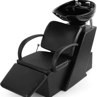 Chaise de lavage de cheveux de Salon de beauté réglable de luxe bol et…