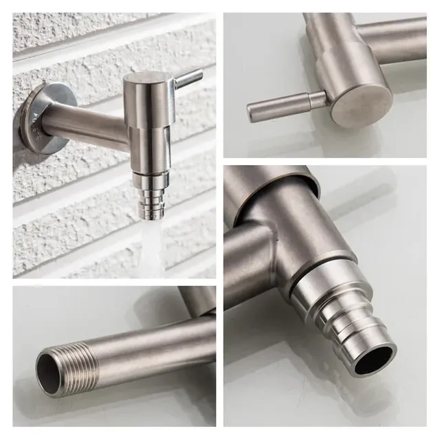 Robinet mural acier inoxydable 304 brossé finition… – vue 5