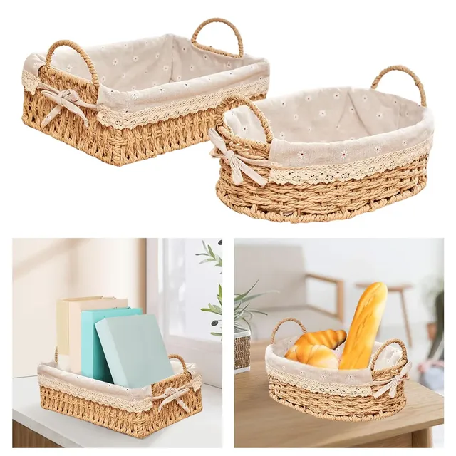WW paniers de rangement organisateur de cuisine tissé à… – vue 4