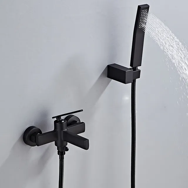 Mitigeur mural bain douche contemporain angulaire métal… – vue 6