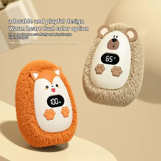 Chauffe-mains en peluche pratique 3 réglages de…