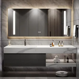 Évier Flottant en Bois Massif pour Dessus de Table Évier Flottant en Bois Massif pour Dessus de Table