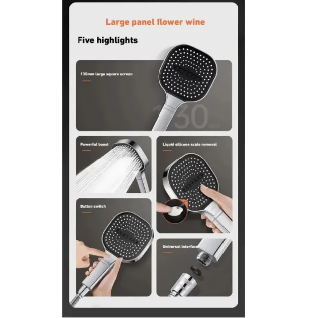 Xiaomi-Pommeau de douche à haute pression avec filtre – vue 5