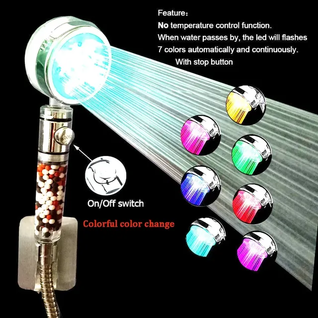 Pommeau de douche à anions LED – vue 6