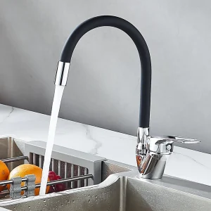 Robinet mitigeur d’eau chaude et froide, robinet d’évier de cuisine, tuyau Flexible rotatif à 360 degrés, robinet de cuisine à trou unique monté sur le pont Robinet mitigeur d’eau chaude et froide, robinet d’évier de cuisine, tuyau Flexible rotatif à 360 degrés, robinet de cuisine à trou unique monté sur le pont