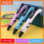 Stylo d&rsquo;impression 3D écran d&rsquo;affichage LCD Type C 0.7mm diamètre 1.75mm réglable PLA peinture bricolage dessin enfants jouets d&rsquo;anniversaire cadeaux