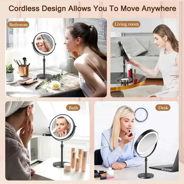 Miroir de courtoisie LED 3 couleurs LED avec hauteur… – vue 6