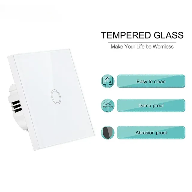 UE interrupteur tactile LED panneau de verre cristal… – vue 5